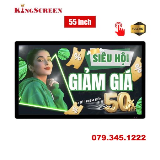 Màn hình quảng cáo treo tường cảm ứng 55 inch - KingScreen