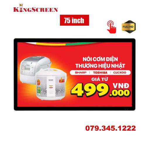 Màn hình quảng cáo treo tường cảm ứng 75 inch - KingScreen