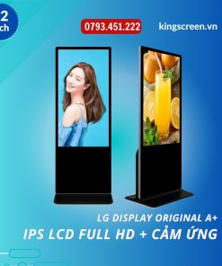 màn hình quảng cáo chân đứng cảm ứng 32 inch