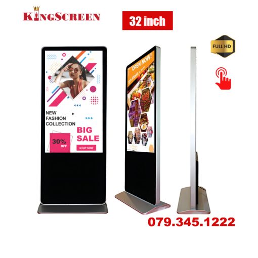 màn hình quảng cáo chân đứng cảm ứng 32 inch - KingScreen