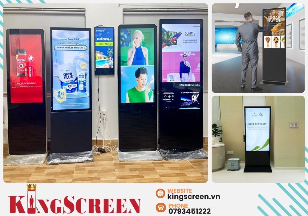 Màn hình quảng cáo chân đứng là một trong những giải pháp hiển thị hiện đại, giúp doanh nghiệp thu hút sự chú ý của khách hàng một cách hiệu quả.