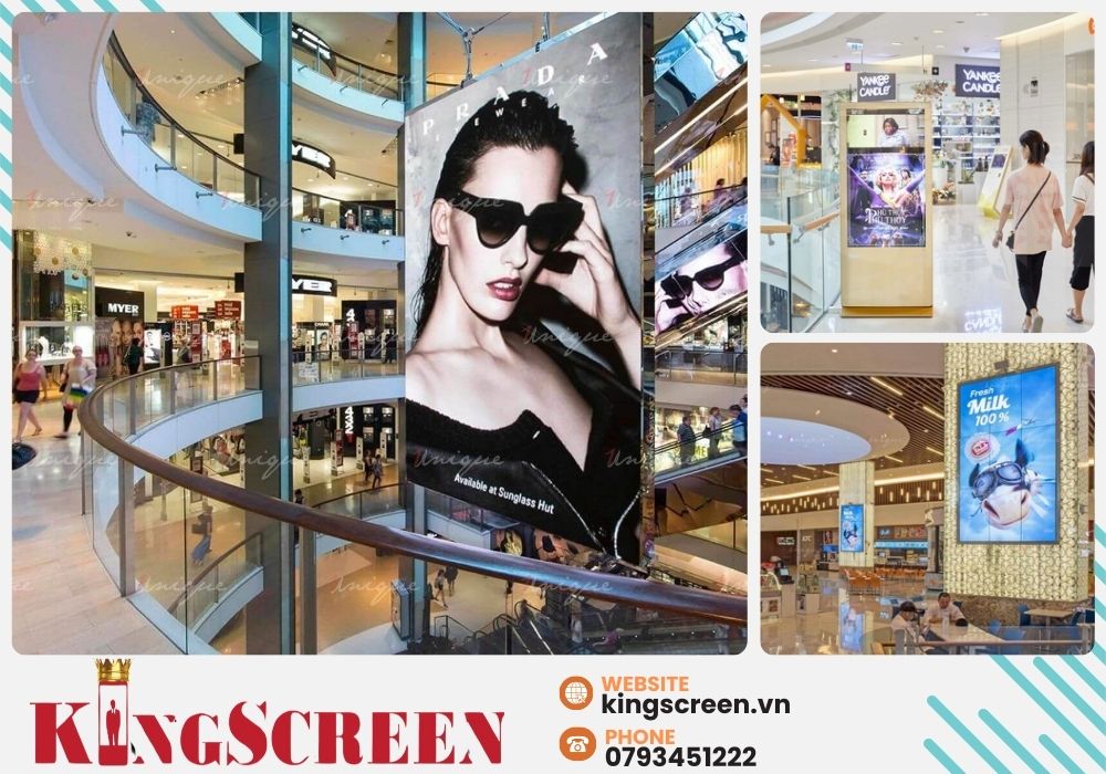 Digital Signage là một công cụ mạnh mẽ giúp các trung tâm thương mại nâng cao hiệu quả truyền thông và quảng cáo.