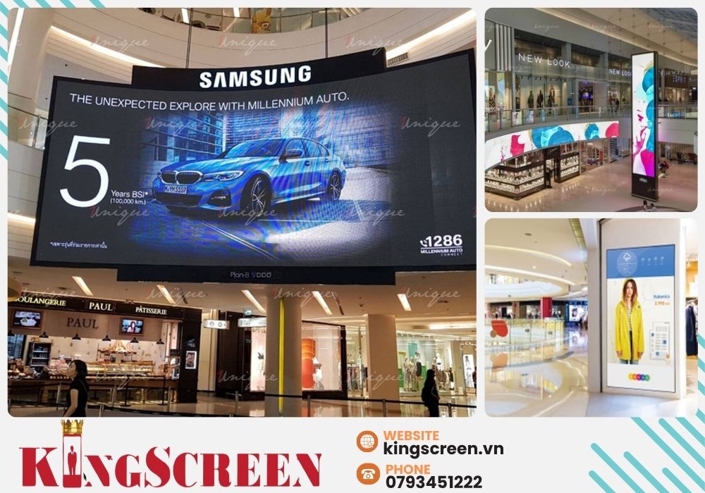 Kingscreen cung cấp các giải pháp Digital Signage tối ưu cho các trung tâm thương mại.