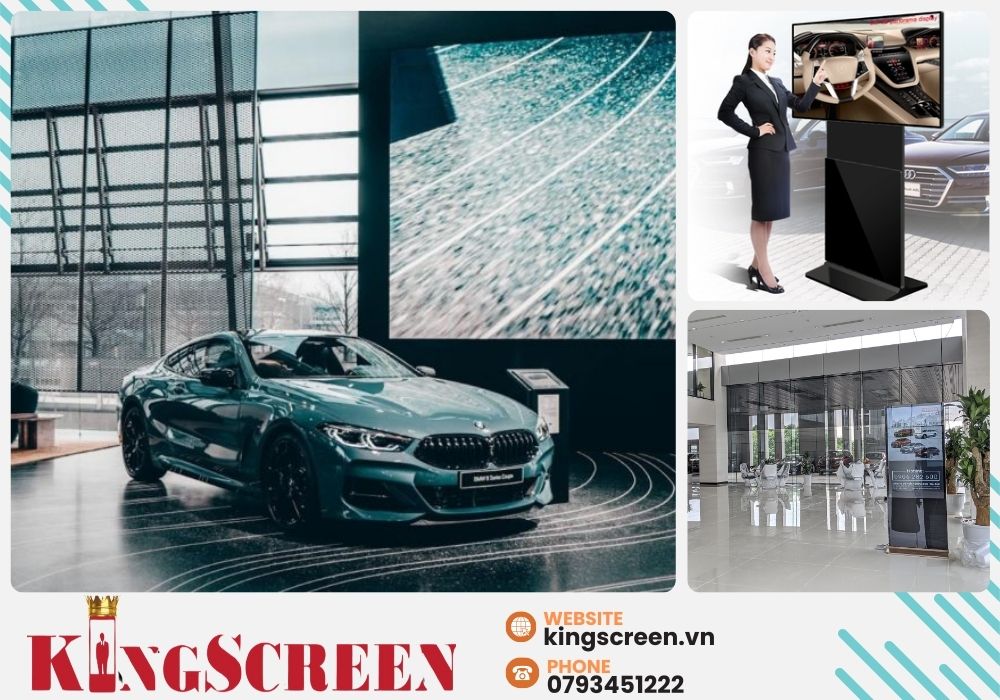 Trong năm 2025, màn hình chân đứng dự kiến sẽ trở thành một phần không thể thiếu trong các showroom ô tô.