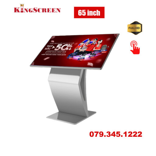 Màn hình cảm ứng chân quỳ/ Màn hình quảng cáo cảm ứng chân quỳ 65 inch