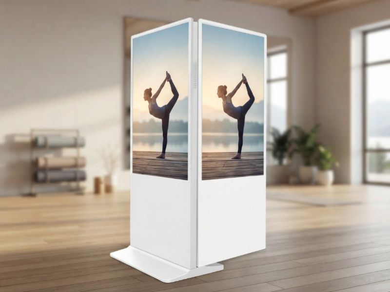 Giới thiệu màn hình quảng cáo chân đứng 2 mặt 55 inch