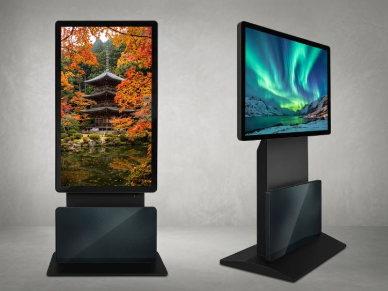 Giới thiệu màn hình quảng cáo chân đứng 43 inch xoay 90 độ
