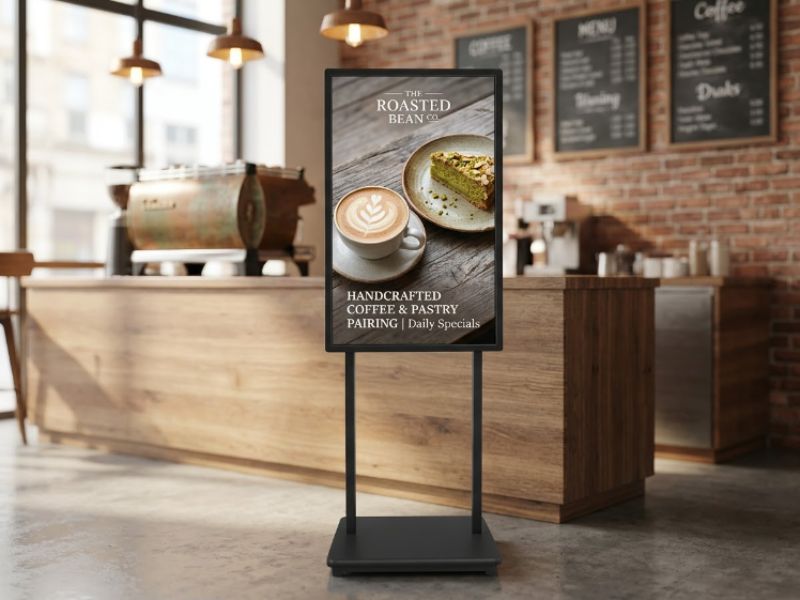 Giới thiệu màn hình quảng cáo chân đứng độ sáng cao 43 inch