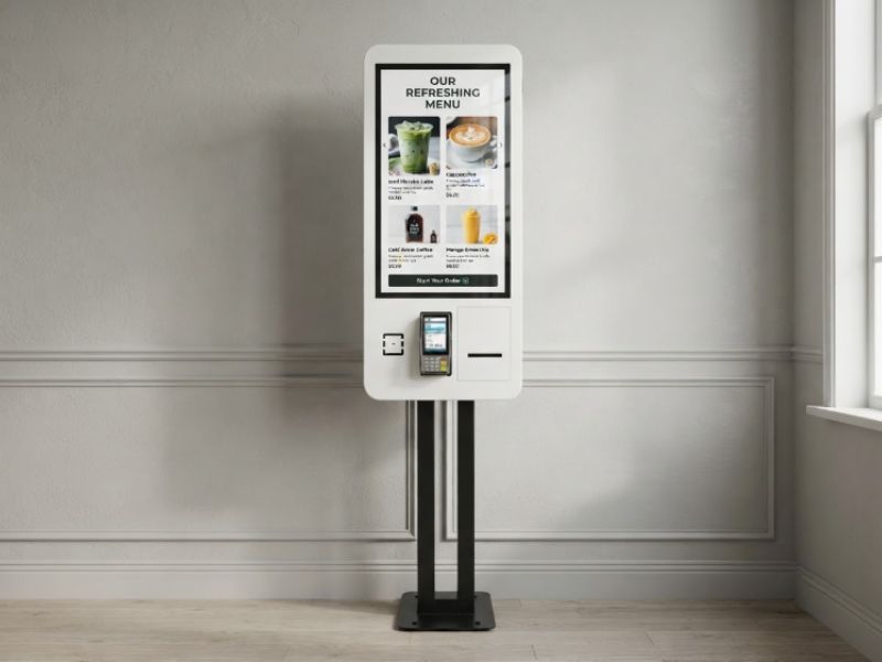 Khái quát kiosk bán hàng tự động 27 inch