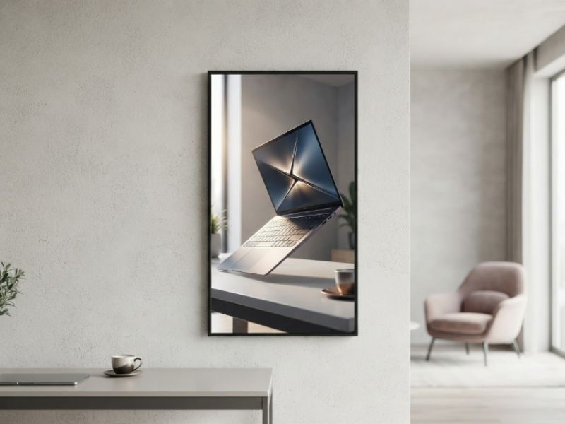 Tổng quan màn hình quảng cáo treo tường siêu mỏng 55 inch