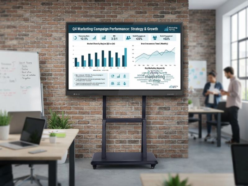 Không gian đặt màn hình tương tác thông minh KingScreen 86 inch