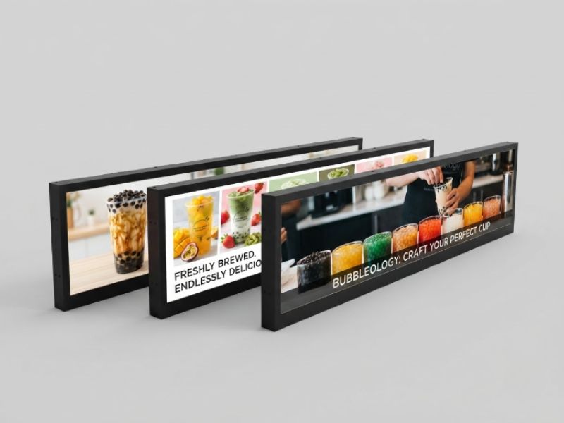 Ứng dụng màn hình quảng cáo thanh dài 37 inch