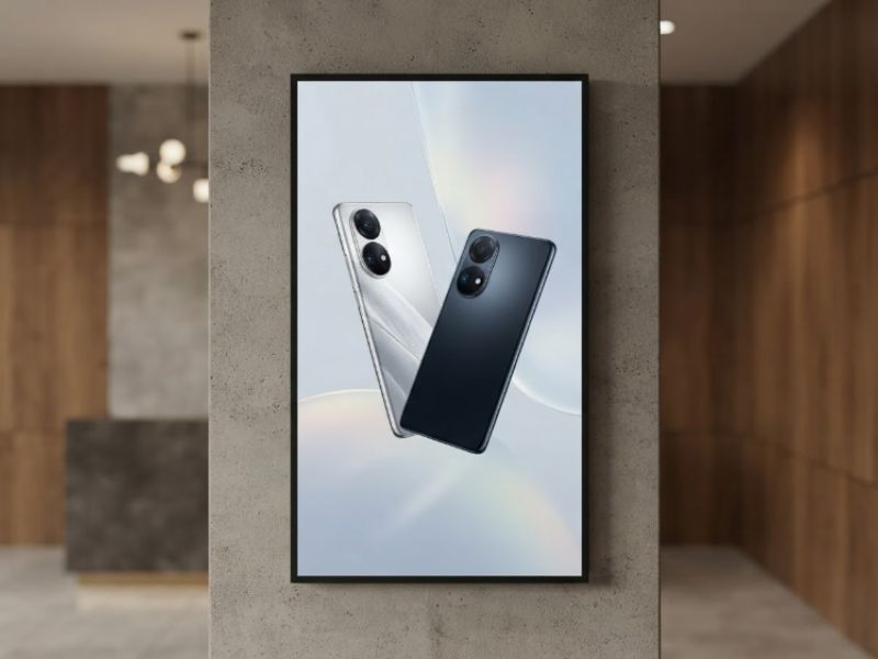 Vị trí đặt màn hình quảng cáo treo tường siêu mỏng 75 inch