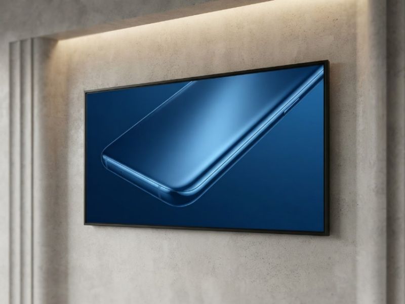 Vị trí gắn màn hình quảng cáo treo tường siêu mỏng 65 inch