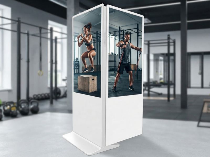 Vị trí lắp đặt màn hình quảng cáo chân đứng 2 mặt 55 inch
