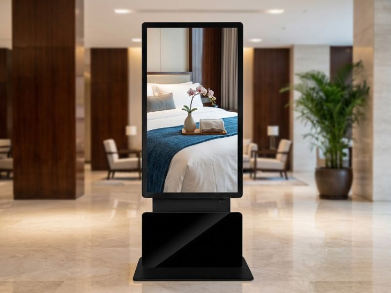 Vị trí lắp đặt màn hình quảng cáo chân đứng 43 inch xoay 90 độ