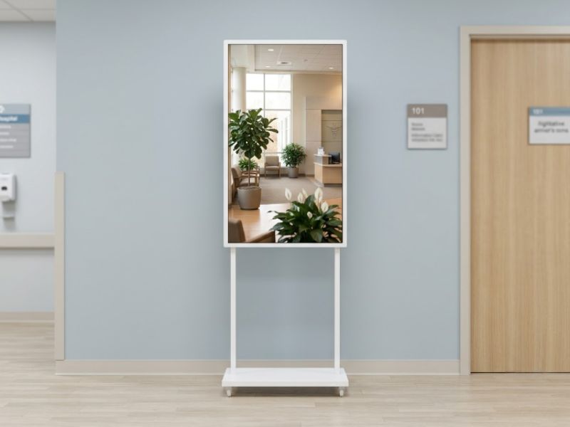 Vị trí lắp đặt màn hình quảng cáo chân đứng độ sáng cao 43 inch