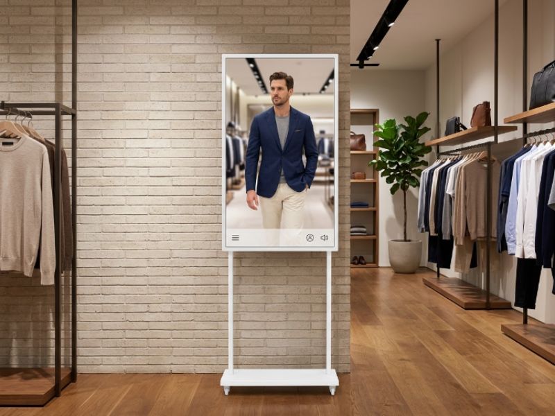 Vị trí lắp đặt màn hình quảng cáo chân đứng độ sáng cao 50 inch