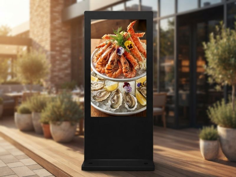Vị trí lắp đặt màn hình quảng cáo chân đứng ngoài trời 43 inch