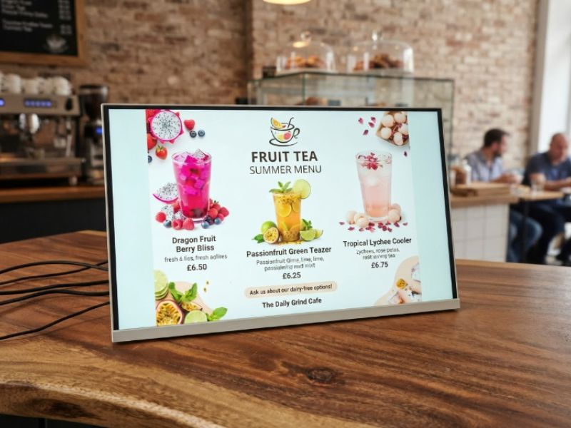 Vị trí lắp đặt màn hình quảng cáo để bàn 24 inch