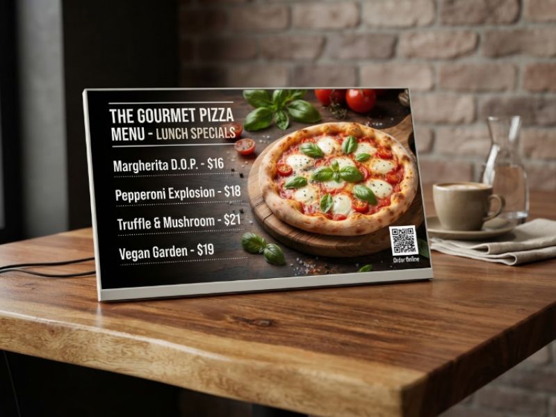 Vị trí lắp đặt màn hình quảng cáo để bàn 34 inch