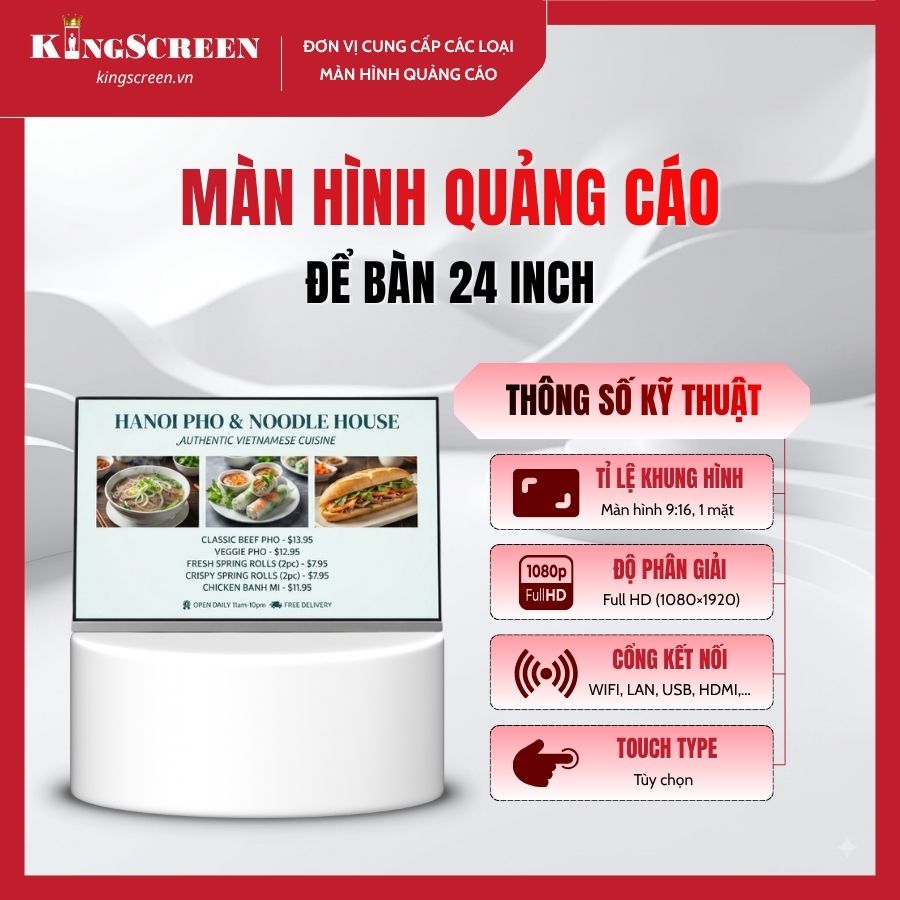 Màn hình quảng cáo để bàn 24 inch