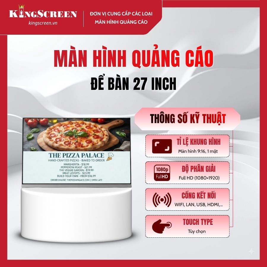 Màn hình quảng cáo để bàn 27 inch
