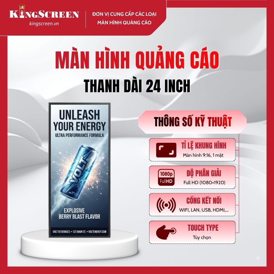 Màn hình quảng cáo thanh dài 24 inch