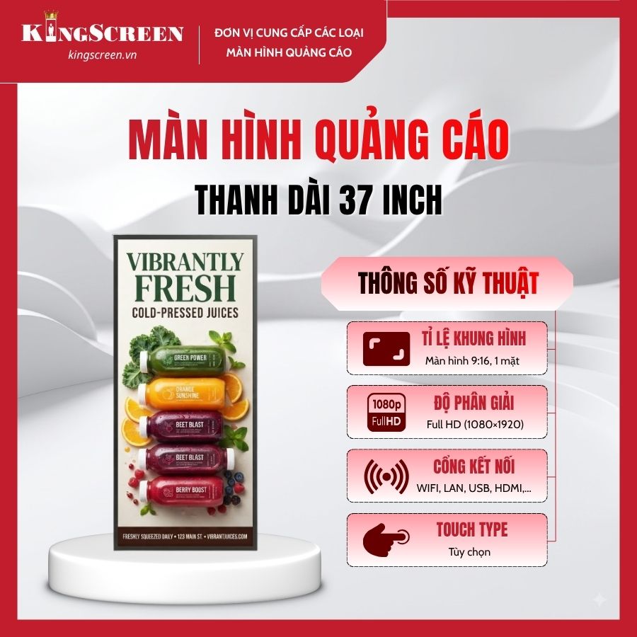 Màn hình quảng cáo thanh dài 37 inch